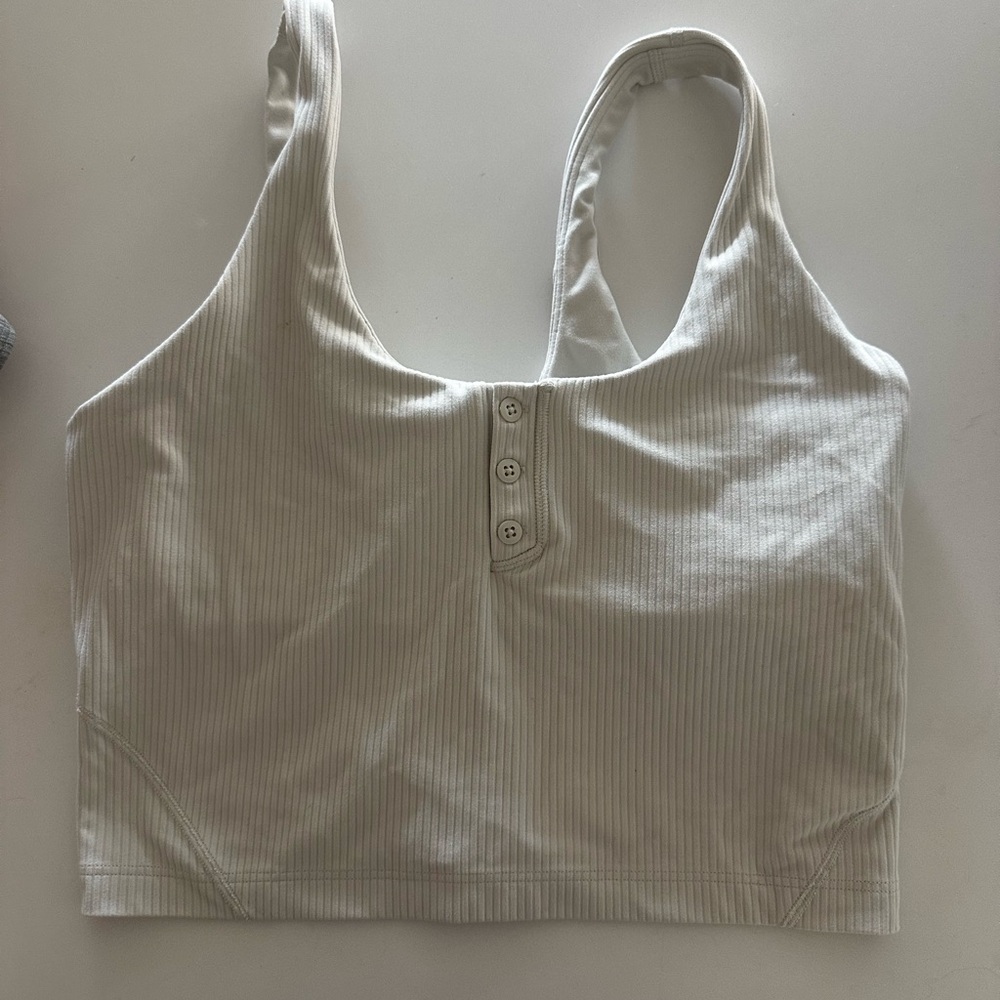 Women's Cream Button-Front Top